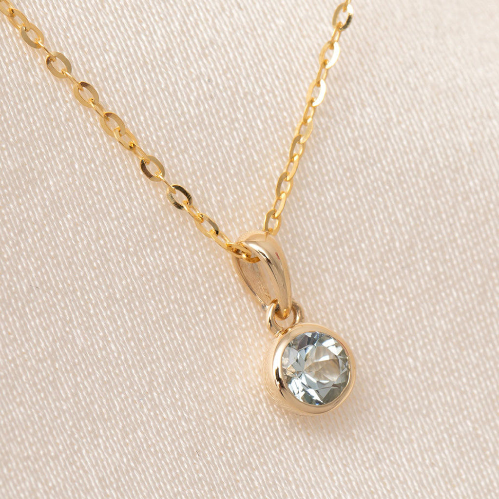 Wish Aquamarine Necklace | 9ct Gold - Necklace