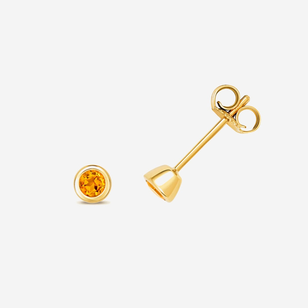 Wish Citrine Earrings | 9ct Gold - Gear Jewellers