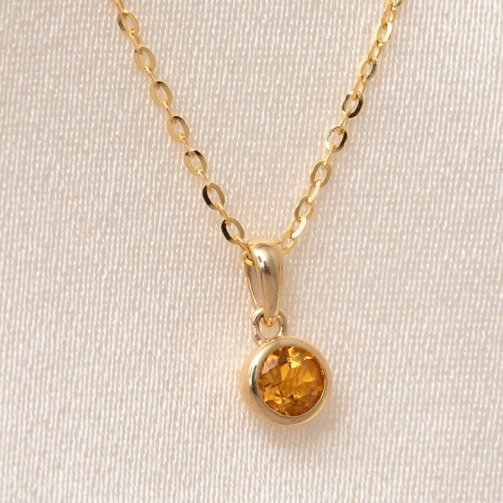 Wish Citrine Necklace | 9ct Gold - Necklace