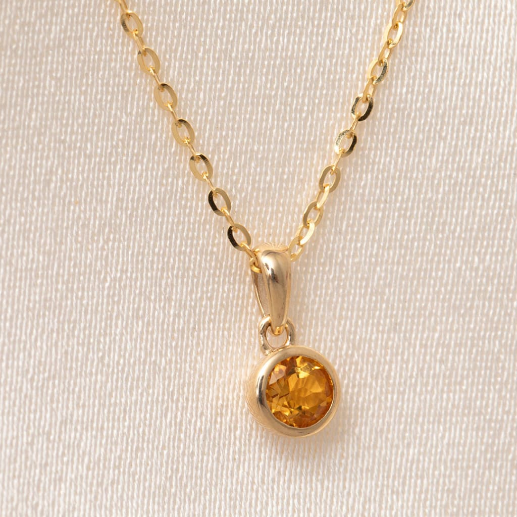 Wish Citrine Necklace | 9ct Gold
