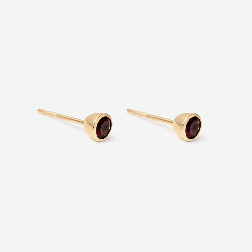 Wish Garnet Earrings | 9ct Gold - Earrings