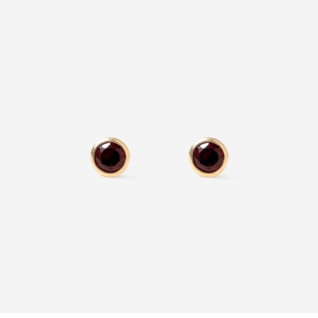 Wish Garnet Earrings | 9ct Gold - Earrings