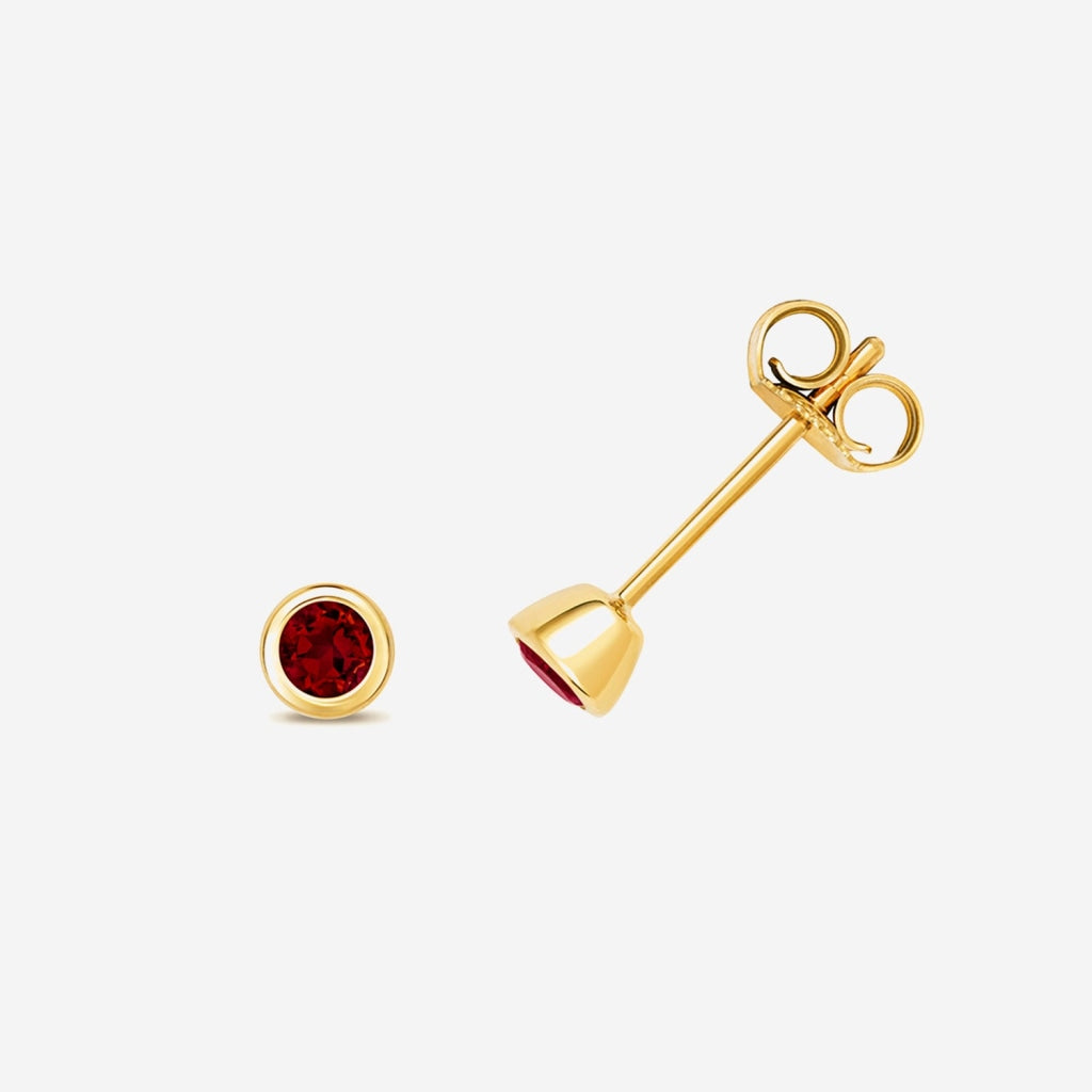 Wish Garnet Earrings | 9ct Gold - Gear Jewellers on white background