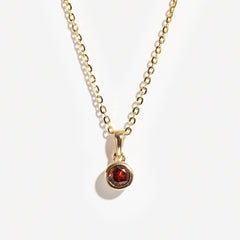 Wish Garnet Necklace | 9ct Gold - Gear Jewellers
