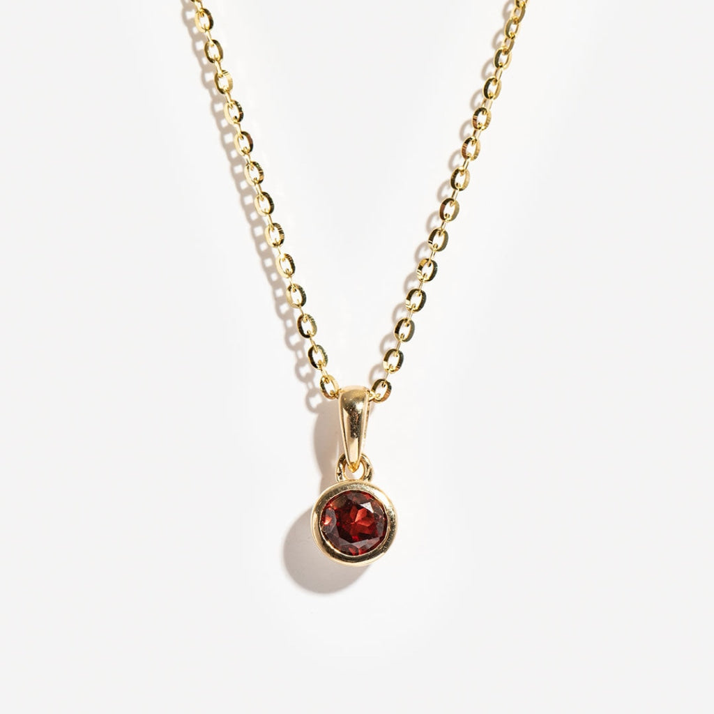 Wish Garnet Necklace | 9ct Gold