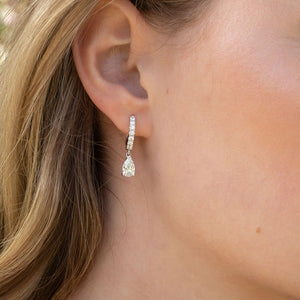 YARRA - 1.80ct | Lab Grown Diamond Drop Earrings in 9ct White Gold