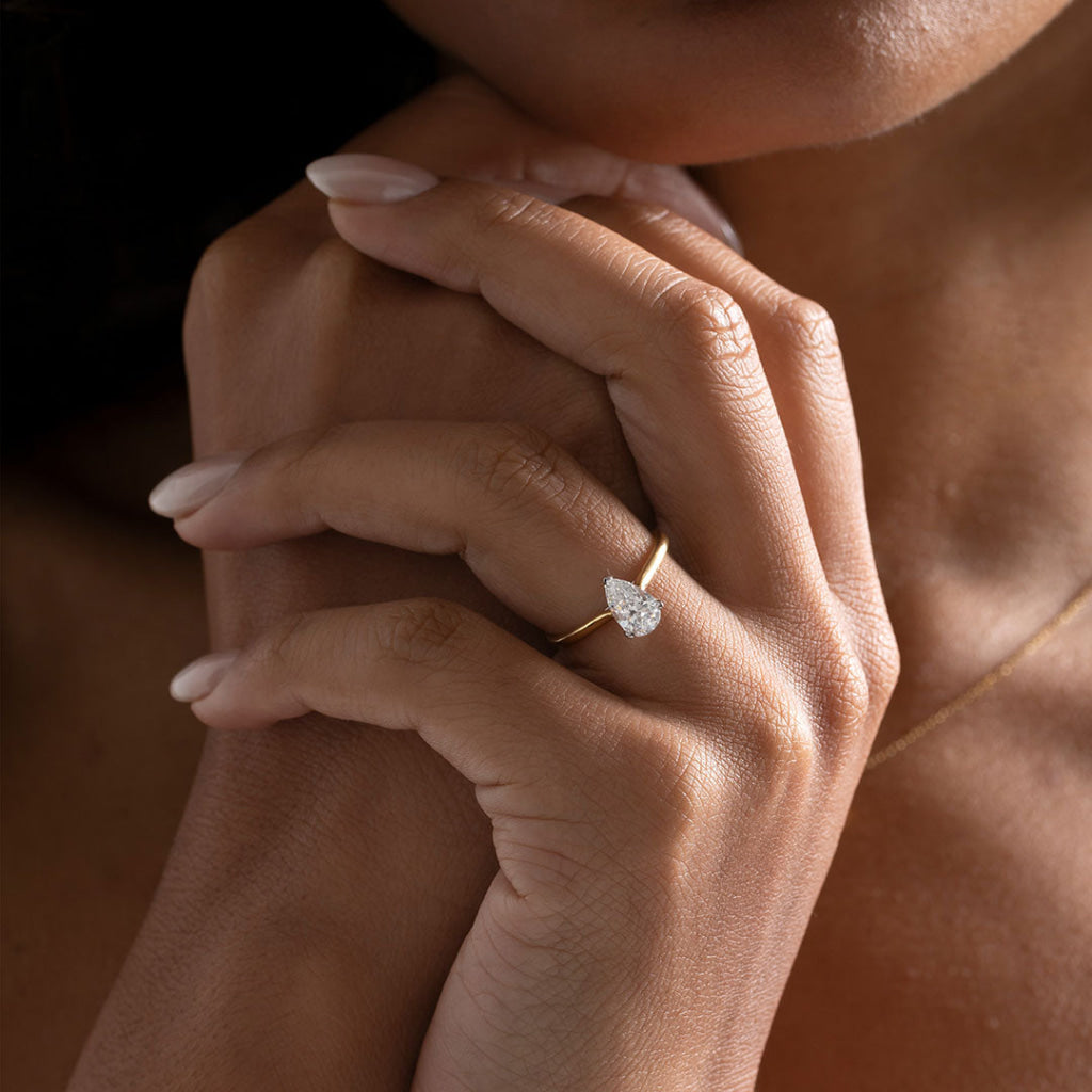 ZARA 1ct | Pear Solitaire Diamond Engagement Ring in 18ct