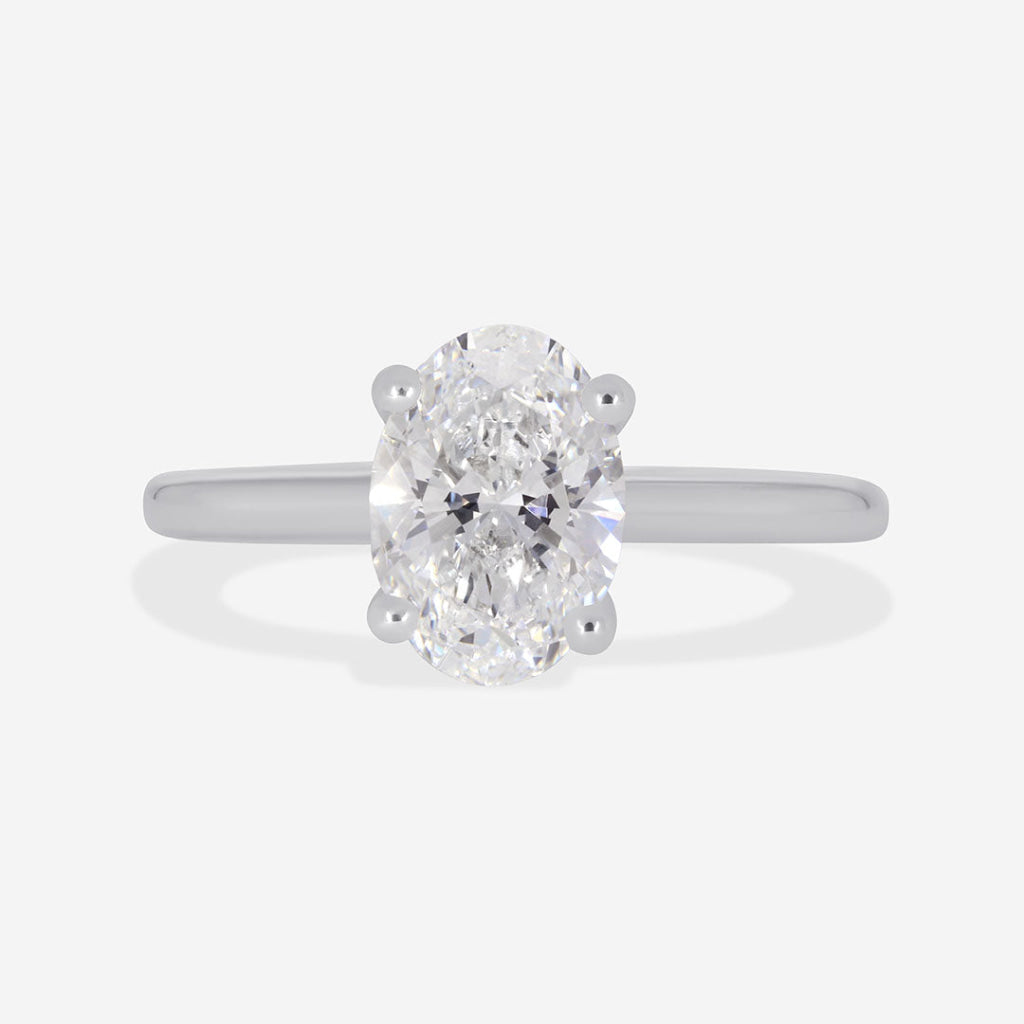 platinum oval engagement ring