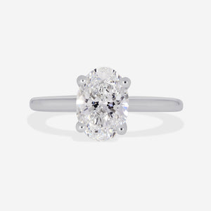 ZARIYAH 1.50ct | Oval Solitaire Lab Grown Diamond Engagement Ring in Platinum