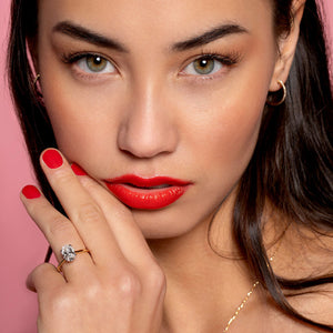 ZARIYAH 2ct | Oval Solitaire Lab Grown Diamond Engagement Ring in 18ct Gold