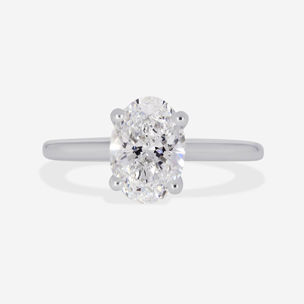 Zariyah | Oval Solitaire Lab Diamond Set in Platinum 1.50ct