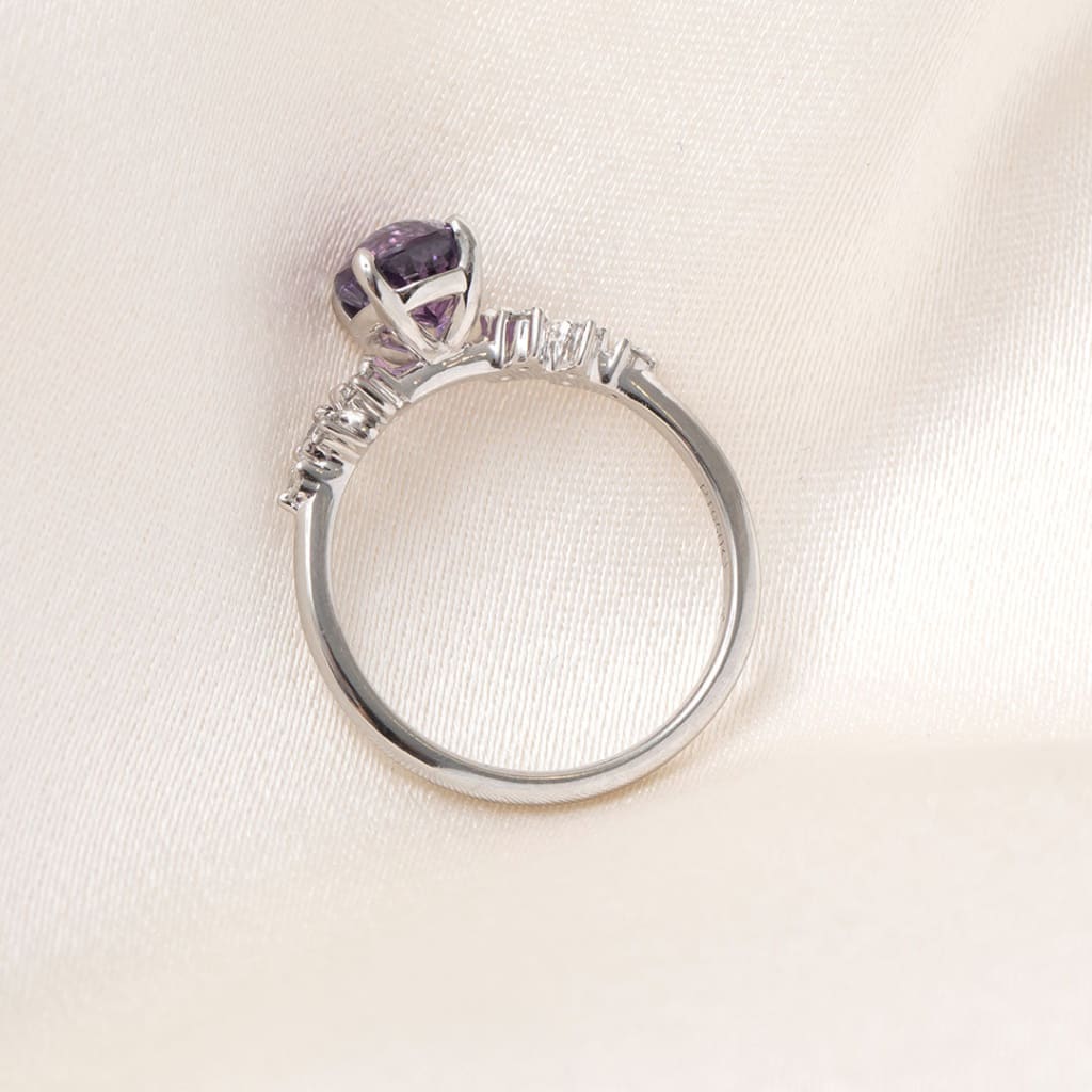 ZINNIA 1.80CT| Purple Sapphire & Diamond Ring - Rings