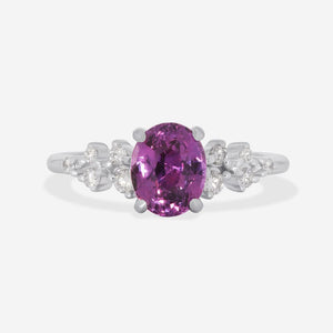 ZINNIA 1.80CT| Purple Sapphire & Diamond Ring