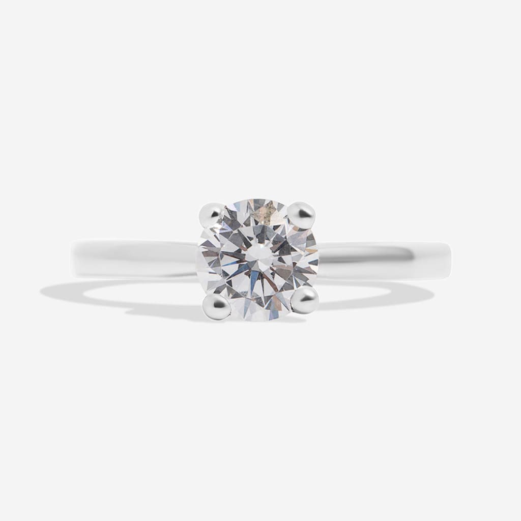 Zirconia Solitaire Ring | 9ct White Gold