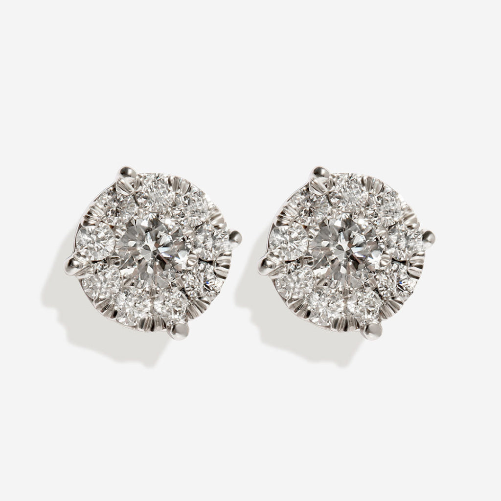 Zoe earrings on white background