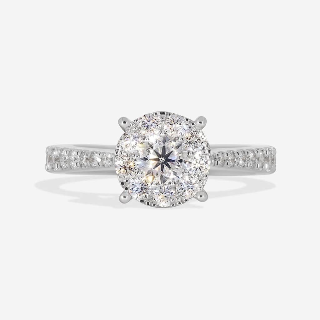 18ct White gold & diamonds engagement eing - Zoe