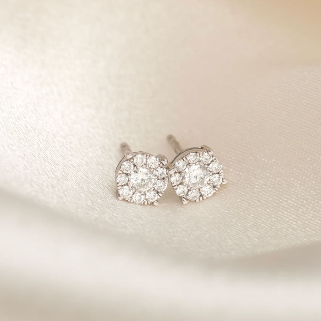 ZOE - 0.25ct | Diamond Earrings in 18ct White Gold