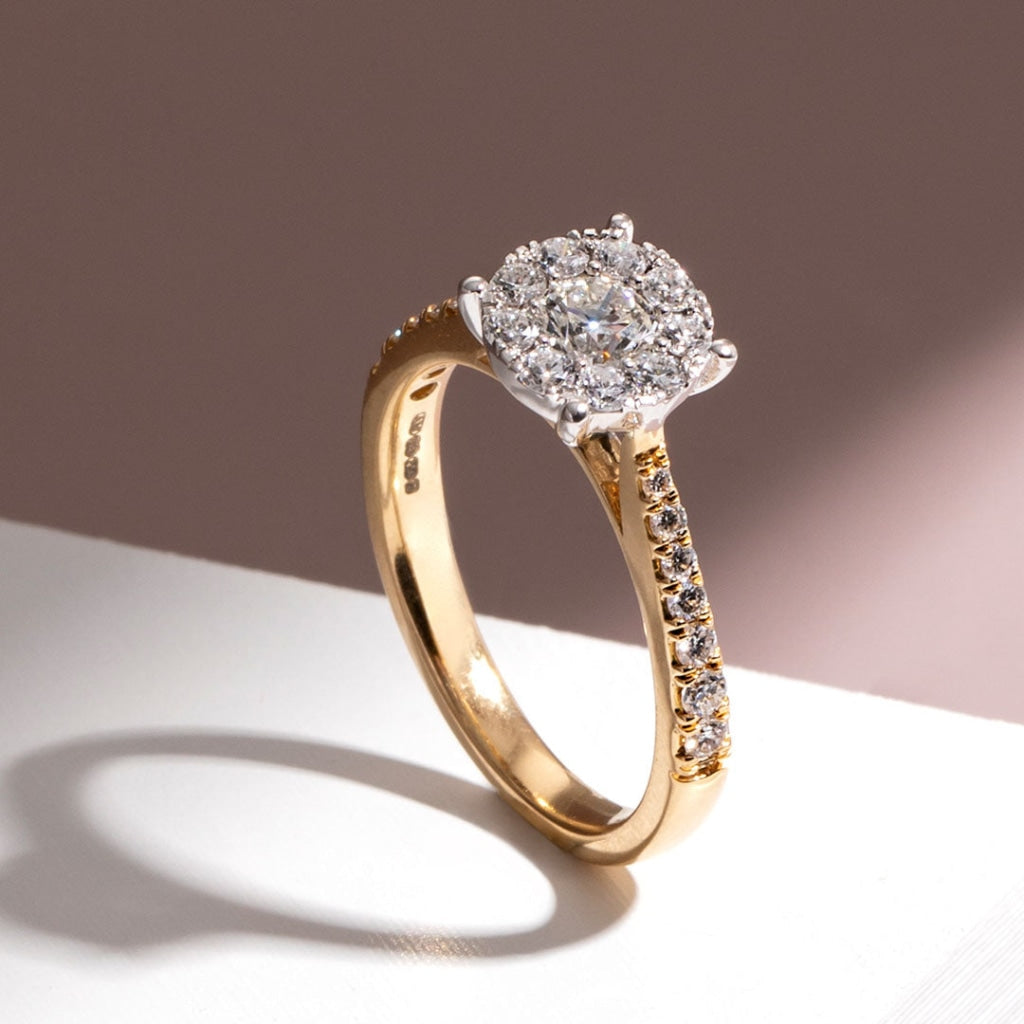 18ct gold zoe diamond engagement ring