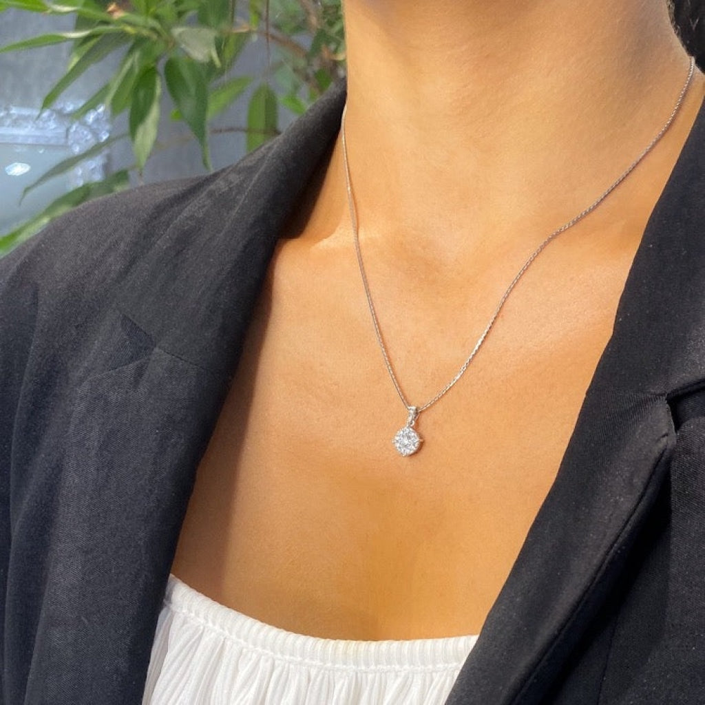 Diamond Necklace | 18ct White Gold - Necklace