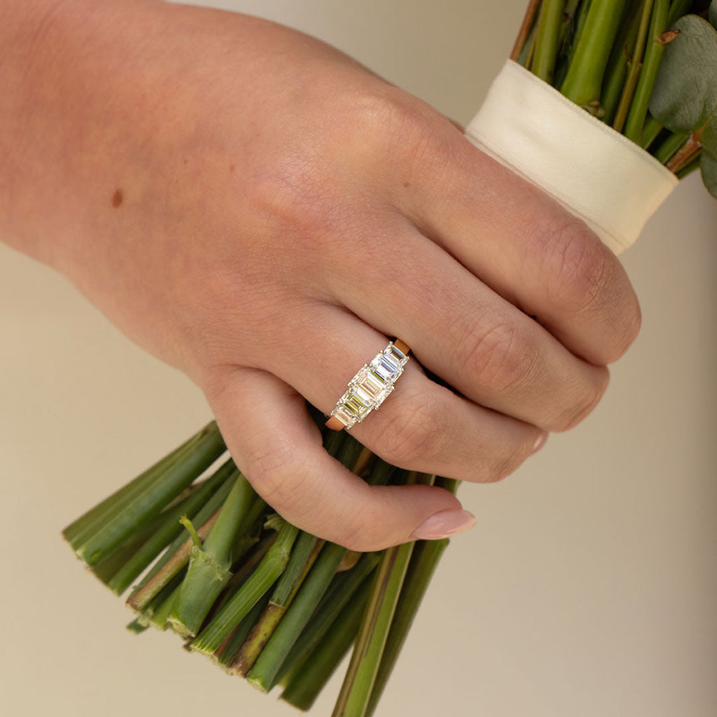 ZURI | Emerald Cut Lab Diamond in 18ct Gold 2.50ct - Rings