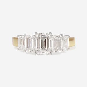 ZURI 2.50ct | Emerald Cut Lab Grown Diamond Engagement Ring in 18ct Gold