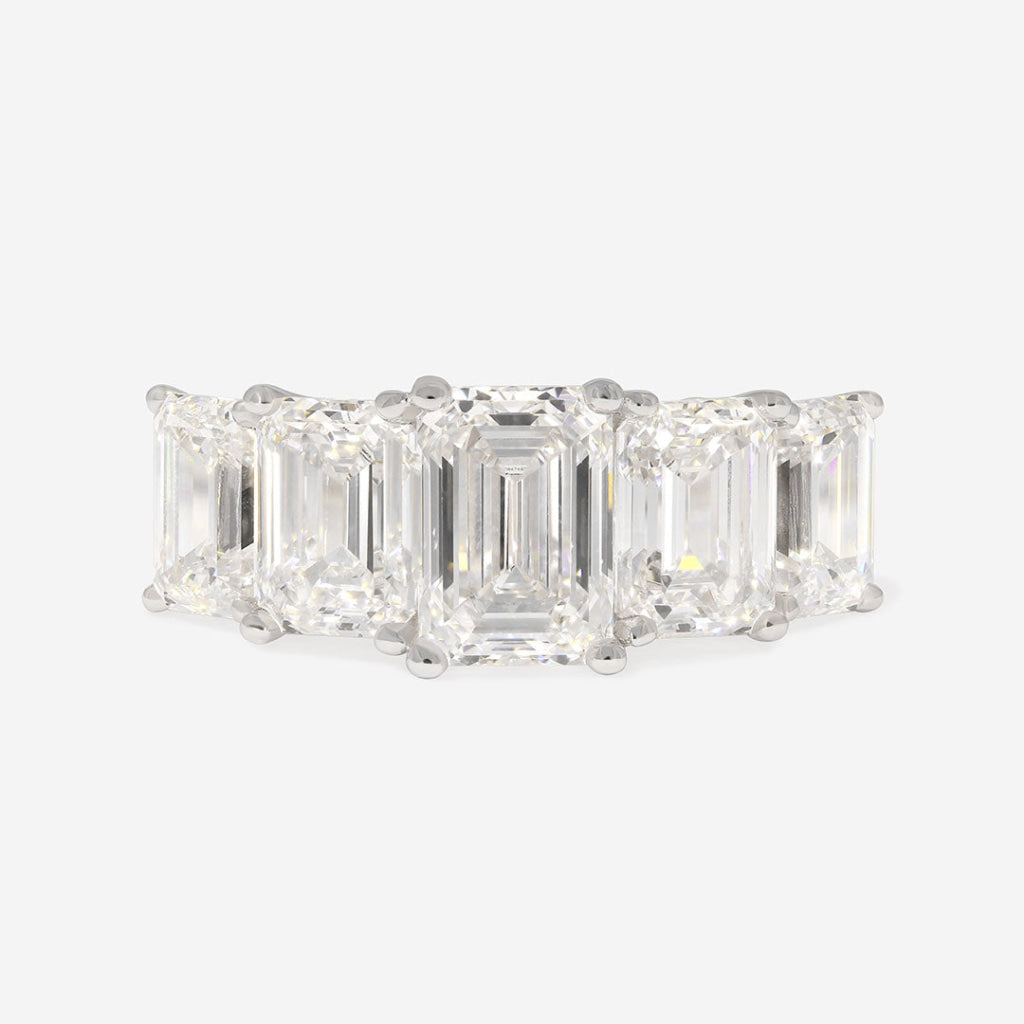 ZURI | Emerald Cut Lab Diamond in Platinum 5.00ct - Rings