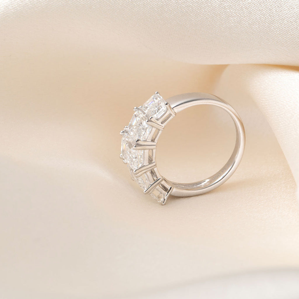 ZURI | Emerald Cut Lab Diamond in Platinum 5.00ct - Rings
