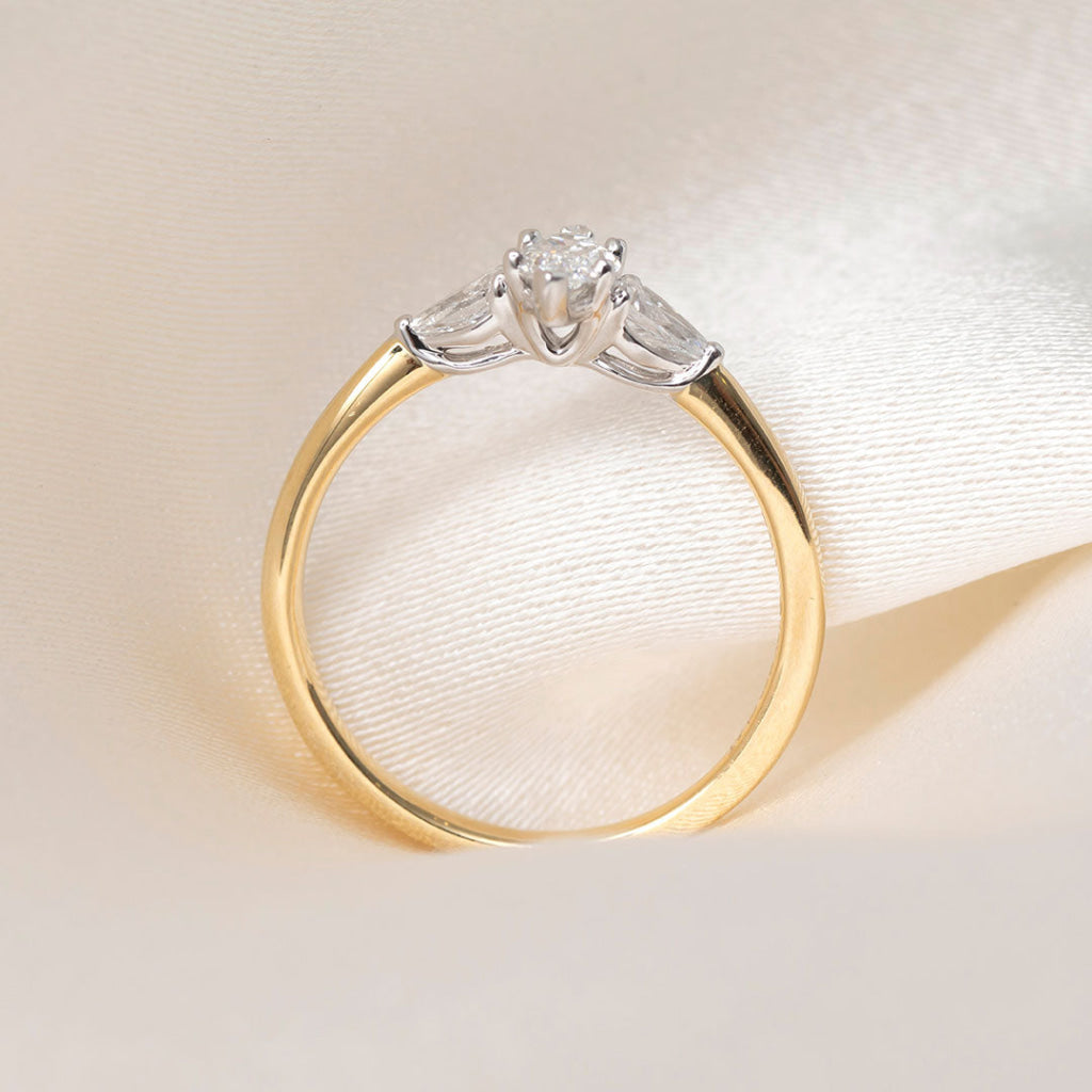 ZURICH 0.65ct | Marquise 3-Stone Natural Diamond Engagement