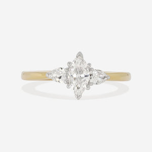 ZURICH 0.65ct | Marquise 3-Stone Diamond Engagement Ring in 18ct Gold