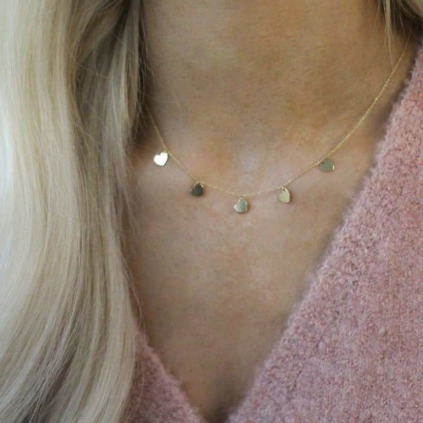 Hearts of Gold Necklace | 9ct Gold - Necklace