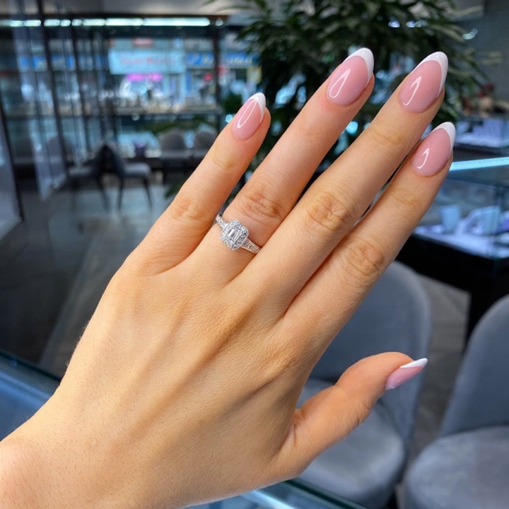 Juno | Diamond Engagement Ring On Womans Hand - Gear Jewellers Dublin 