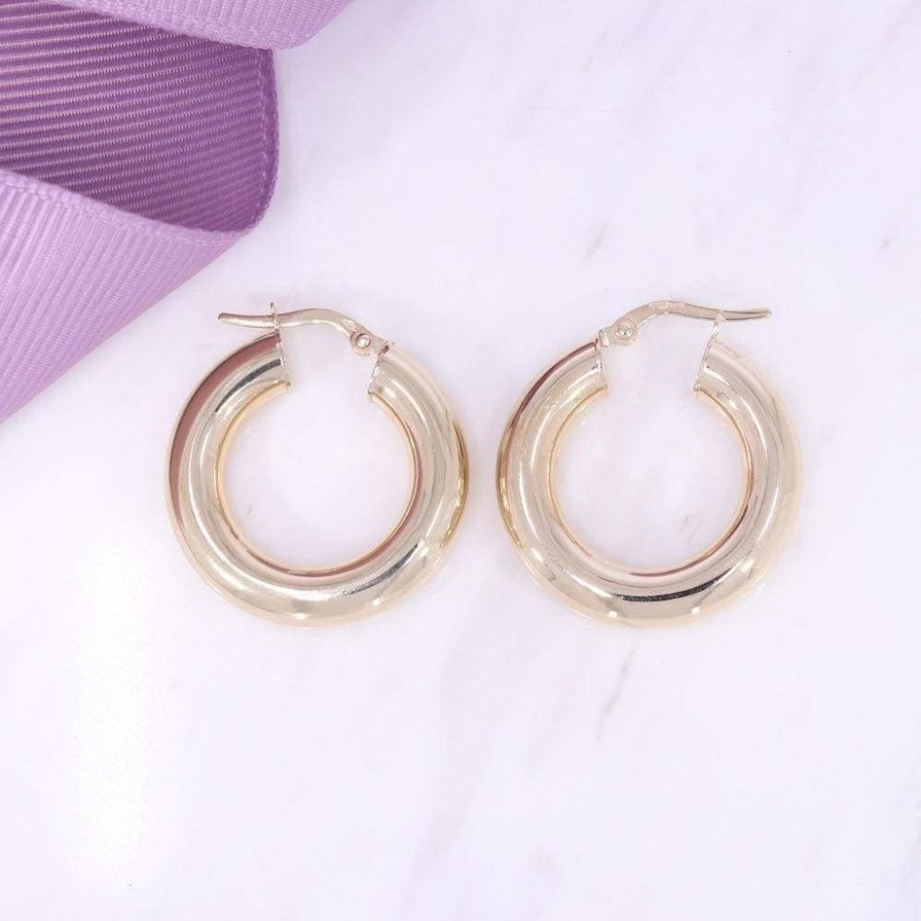 Hoop Earrings 24mm | 9ct Gold - Earrings